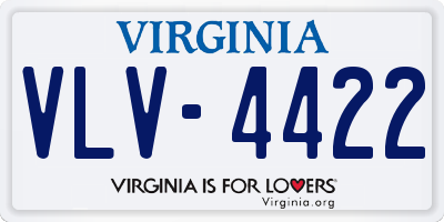 VA license plate VLV4422