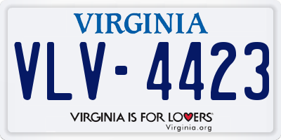 VA license plate VLV4423