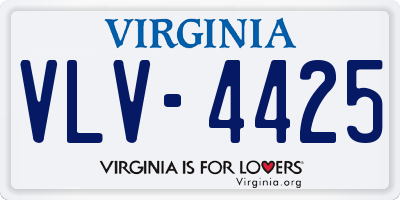 VA license plate VLV4425