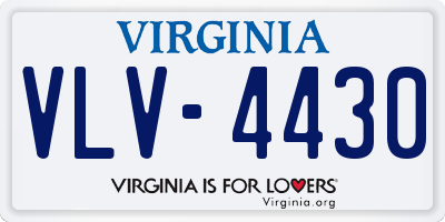 VA license plate VLV4430