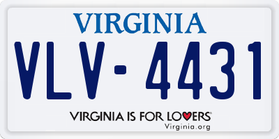 VA license plate VLV4431