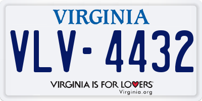 VA license plate VLV4432