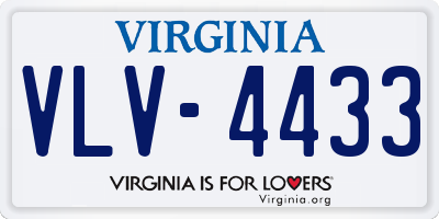 VA license plate VLV4433