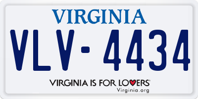 VA license plate VLV4434