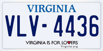 VA license plate VLV4436