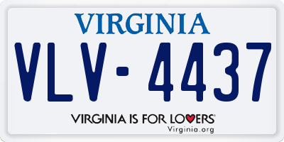 VA license plate VLV4437