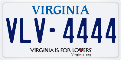 VA license plate VLV4444