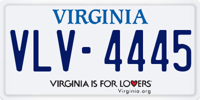 VA license plate VLV4445