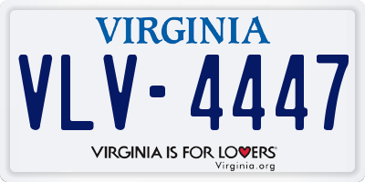 VA license plate VLV4447
