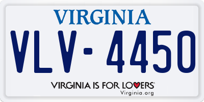 VA license plate VLV4450