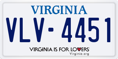 VA license plate VLV4451