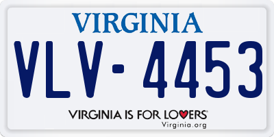 VA license plate VLV4453