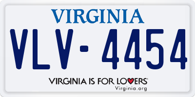 VA license plate VLV4454