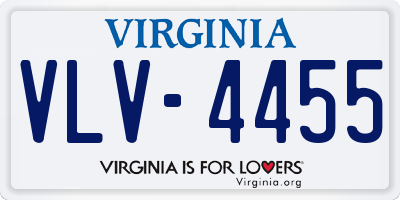 VA license plate VLV4455