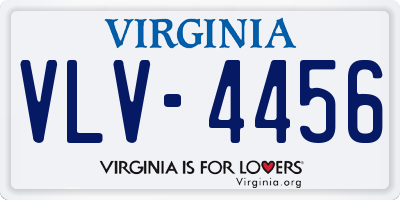 VA license plate VLV4456
