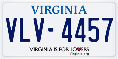 VA license plate VLV4457