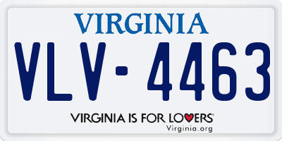 VA license plate VLV4463