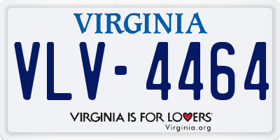 VA license plate VLV4464