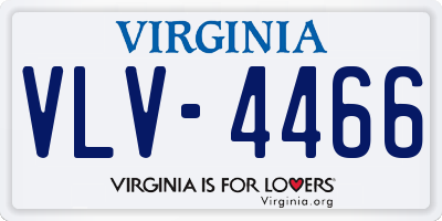 VA license plate VLV4466