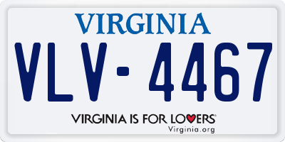 VA license plate VLV4467
