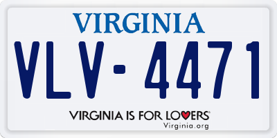 VA license plate VLV4471