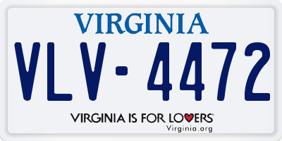 VA license plate VLV4472