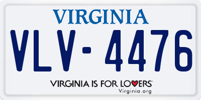 VA license plate VLV4476