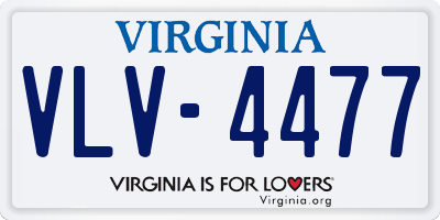 VA license plate VLV4477