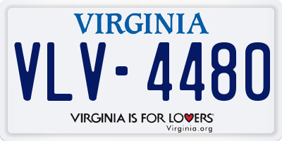 VA license plate VLV4480