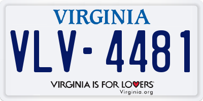 VA license plate VLV4481