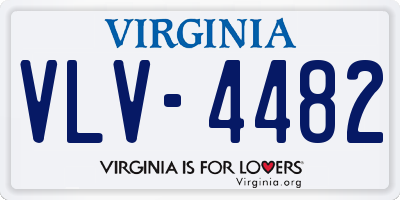 VA license plate VLV4482