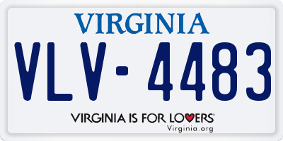 VA license plate VLV4483