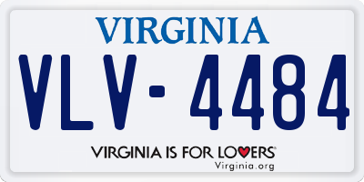 VA license plate VLV4484
