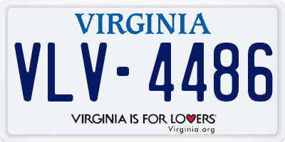 VA license plate VLV4486