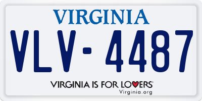 VA license plate VLV4487