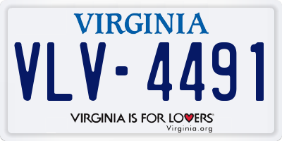 VA license plate VLV4491
