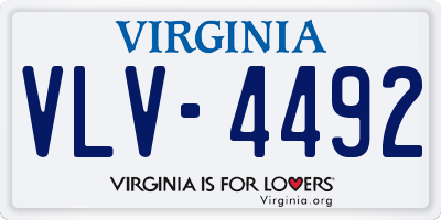 VA license plate VLV4492