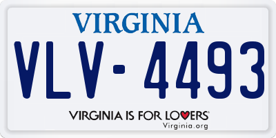 VA license plate VLV4493