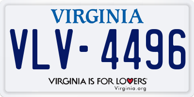 VA license plate VLV4496