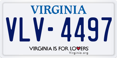 VA license plate VLV4497