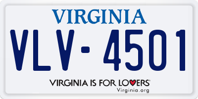 VA license plate VLV4501