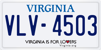 VA license plate VLV4503