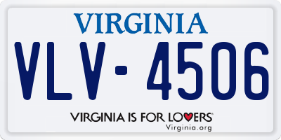 VA license plate VLV4506