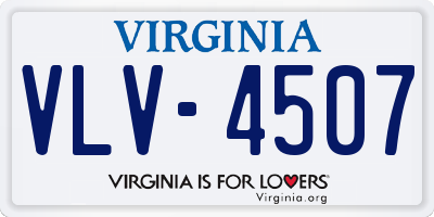 VA license plate VLV4507