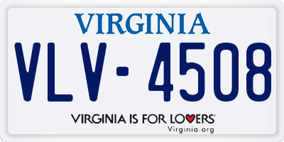 VA license plate VLV4508