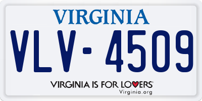 VA license plate VLV4509