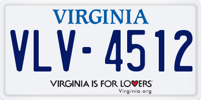 VA license plate VLV4512