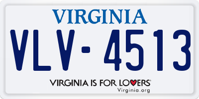 VA license plate VLV4513