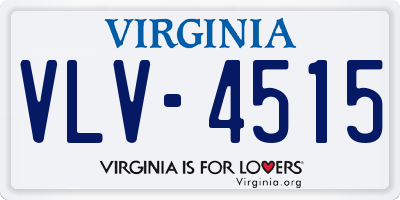 VA license plate VLV4515