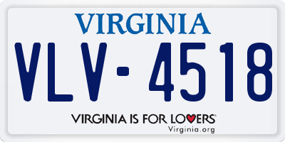 VA license plate VLV4518